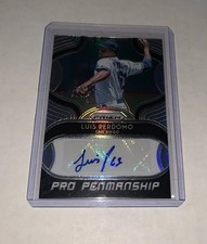 2019 PANINI PRIZM LUIS PERDOMO AUTO PRO PENMANSHIP SILVER PRIZM RC PADRES