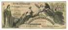 1855 Bank of East Tennessee Knoxville TN $5 Obsolete - Jonesboro Branch (65822)