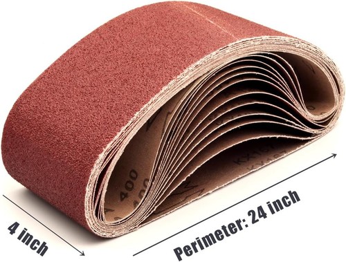 Versatile 4x24 Sanding Belt Set - 18 PCS Aluminum Oxide for High Performance - Picture 4 of 8