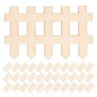 200 Pcs Mini Garden Fence Wood Miniature Picket Fence Tiny Fencing Border