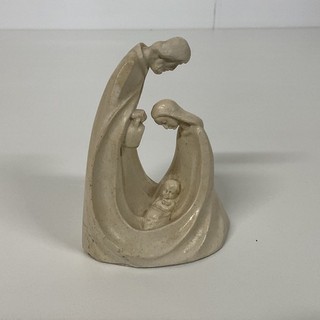 Mary Joseph & Baby Jesus Figurine Made w/ Mt Pinatubo Volcanic Ash (H1) W#625