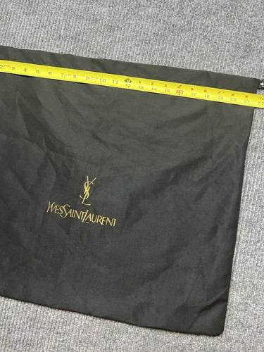 Yves Saint Laurent Dust Bag Travel Storage Black Large 19x22 Drawstring Shoes - Picture 8 of 8