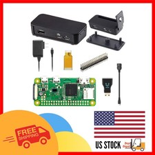 Raspberry Pi Zero W Starter Kit - Black Case, Power Supply  Adapters Included