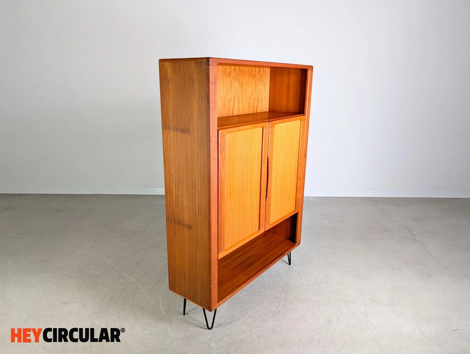 Original Midcentury Bookcase Teak Cabinet Danish Vintage Design - Image 3 of 4