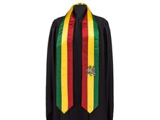 Ethiopia Rastafari Lion Flag Graduation Sash/Stole International Study Abroad Ad