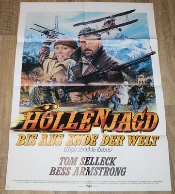 HÖLLENJAGD BIS ANS ENDE DER WELT Org. Plakat A1 -1983-Tom Selleck+Bess Armstrong