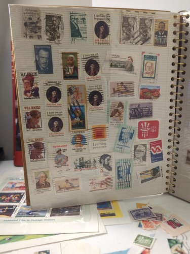Vintage Stamp Collection Assorted World Wide Postal Stamps US Germany Egypt - Picture 17 of 24