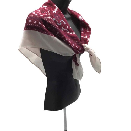 Collection 18 Womens Wrap Square Scarf Paisley Sangria Square Collection 18 - Picture 11 of 16