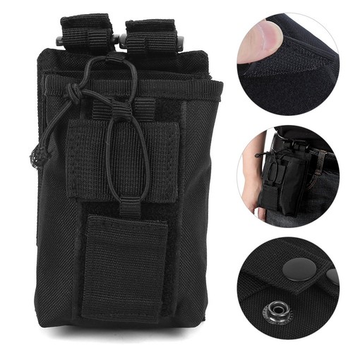 Nylon Waterproof Tactic Military Two Way Radio Case Double Protective Cove VA - Zdjęcie 11 z 11