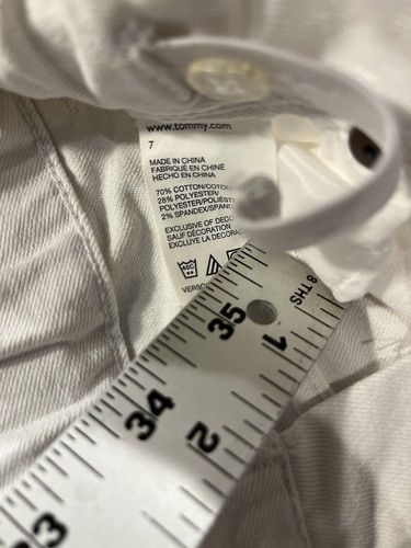 Tommy Hilfiger Jeans Girls 7 White Denim Arc Tapered - Picture 12 of 15
