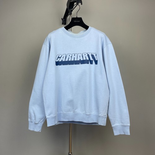 Carhartt Vintage Herren Blue Cotton Logo Crewneck Sweatshirt - Size L - Bild 2 von 11