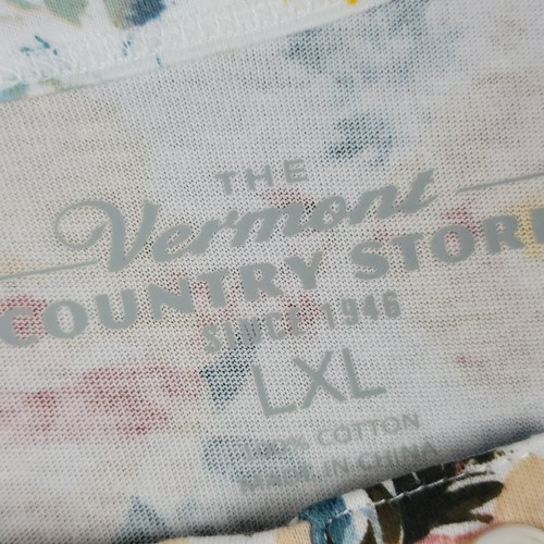 Vermont Country Store Nachthemd L XL 100% Baumwolle Comfort Strick Print Floral Midi - Bild 5 von 11