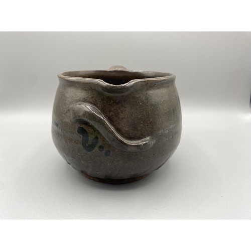 Jarra de cerámica de estudio de esmalte de sal canadiense vintage retro estampada - Imagen 2 de 10