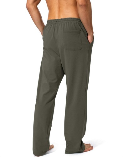 Men's Cotton Yoga Sweatpants Athletic Lounge Pants Open Bottom Casual Jersey ... - Picture 3 of 7