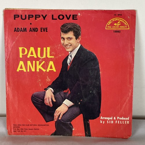 Paul Anka Puppy Love Record 45 RPM Single 10082 ABC-Paramount 1960 Pic Sleeve - Picture 4 of 5