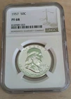 1957 Franklin Half Dollar • NGC PF68 • Stunning Proof • Brilliant Mirrors