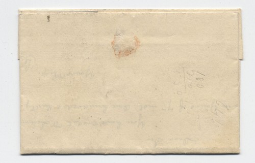 1840 Lebanon PA blue oval handstamp stampless letter [k.375] - Picture 2 of 3