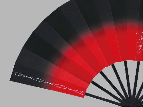Kyoto fan, Dance fan for Japanese dance, 29cm, black painted bones, no box - Picture 4 of 5