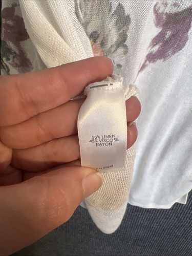 J Jill Womens Loose Knit Pullover Sweater Size 1X Floral Boho Short Sleeve - Picture 7 of 10