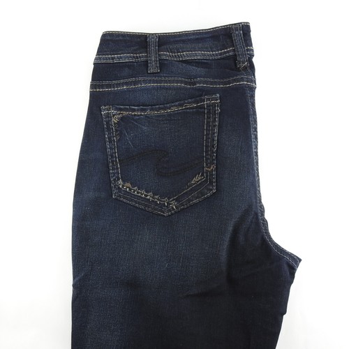 New Silver Jeans Womens Suki Curvy Fit Mid Rise Slim Boot 18W L31 NWT Dark Wash - Picture 9 of 9