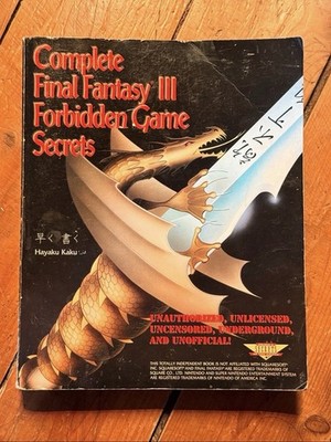 Complete Final Fantasy 3 III Forbidden Game Secrets Lösungsbuch