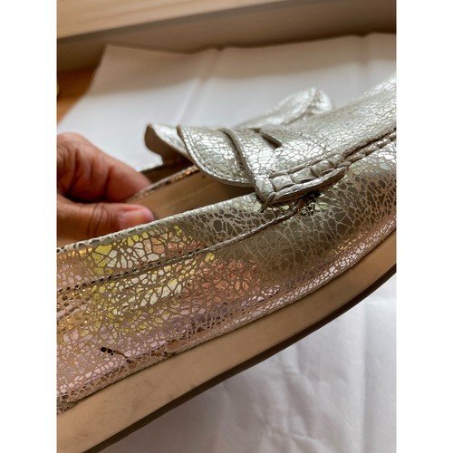 Waldlaufer Lyla silver slip on loafers cushioned arch support Size UK 9 US 11 - Picture 5 of 6