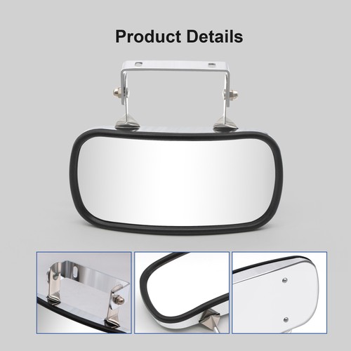 Espejo convexo universal sobre puerta acero inoxidable 4x8 pulgadas con soporte para coches - Imagen 8 de 12