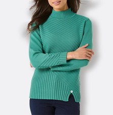 Creation L Damen Pullover Oberteil Stehkragen...