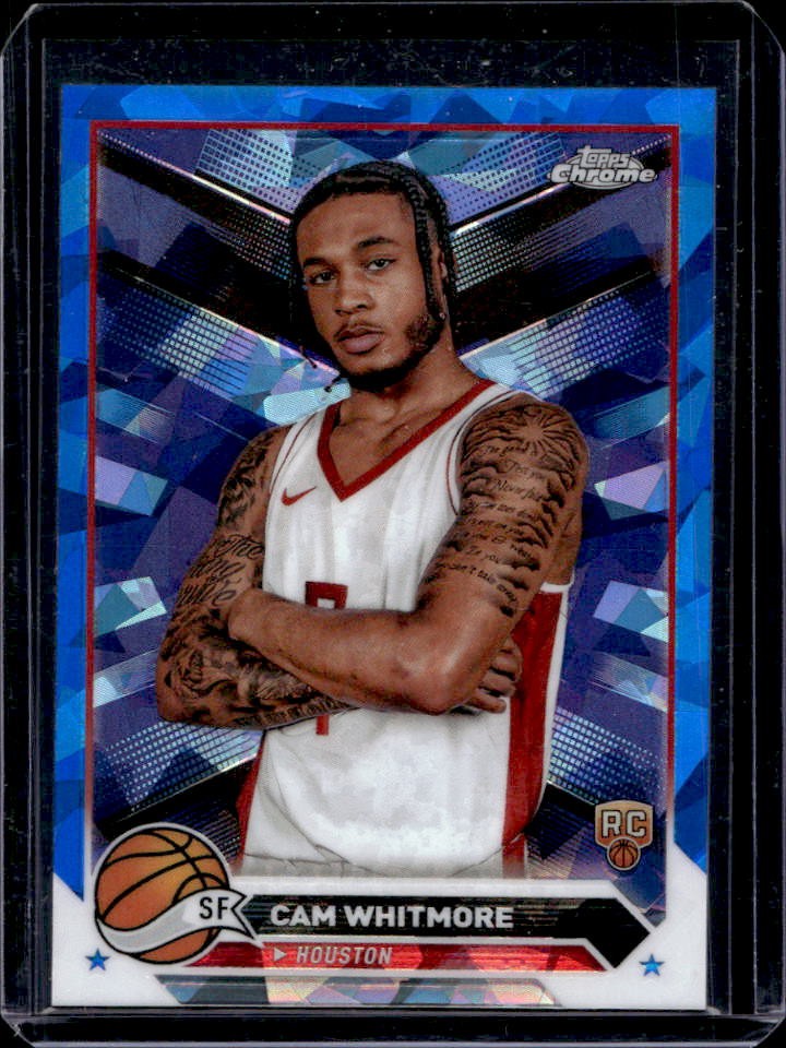 2023-24 Topps Chrome Sapphire Cam Whitmore Rookie RC #133 Rockets
