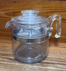 Vintage Pyrex Flameware 7754-B 4 Cup Glass Coffee Percolator Complete USA clear