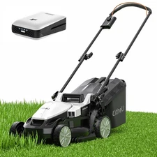Litheli Electric Lawn Mower Cordless,Grass Cutter Machine for 1600 Sq.Ft.