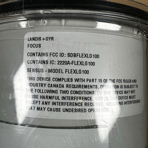 Landis+Gyr Focus AXR Electric Meter CL20 120-277V 4W 60Hz FM9S/8S - Picture 8 of 10