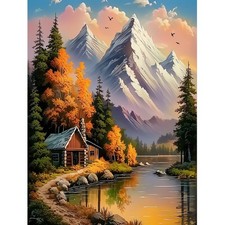 Mountain Paint by Numbers Kit for Adults Beginner, National Park Paint by Number
