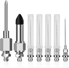Grease Gun Needle Tip Kit 7 Pcs Bearing Needle Nozzle Fitting Injector Tool