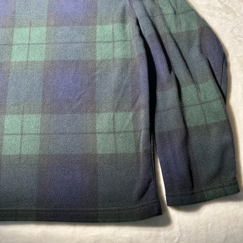 Nautica Fleece Men’s Pullover 1/4 Zip Mens Sz XL Green Plaid Quarter Zip NEW - 第 16/17 張圖片