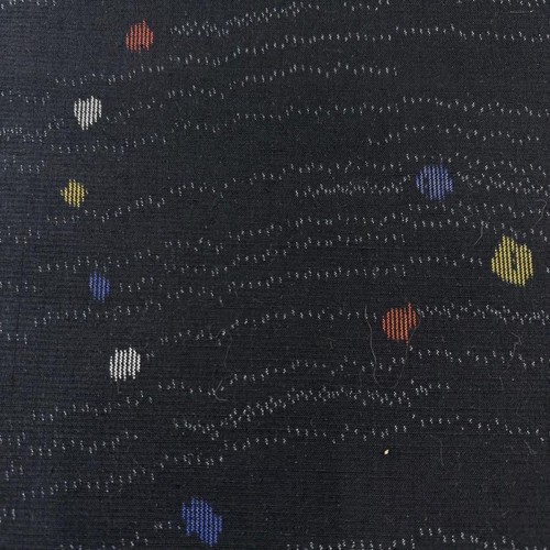 JAPANISCHER KIMONO STOFF STOFF BOLZEN SCHWARZ TSUMUGI REINE SEIDE AA5493 - Bild 2 von 5