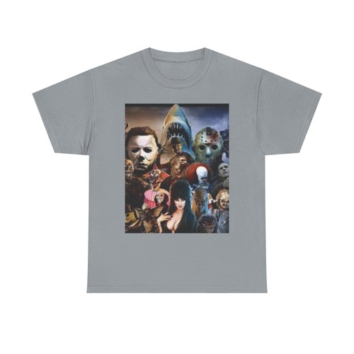 Horror Film Icon Tee Unisex T-Shirt Halloween Micheal Myers Elvira Jason Freddy - Picture 110 of 157