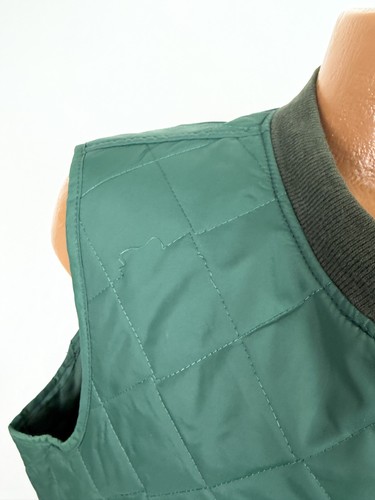 Vintage 70s Carter's Quilted Vest Mens XL Forest Green Hunting Shooting Vest USA - Picture 8 of 19
