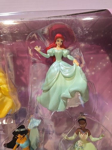 Disney Princess Collectible Figures HTF Set Mulan, Tiana, Jasmine, Ariel & Belle - Picture 7 of 15
