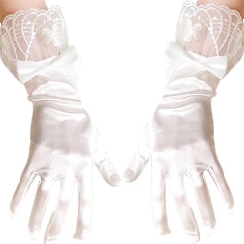 Lace Short Gloves Stretchy Gloves for Concert Costume Halloween Prom Wear - Picture 6 of 8