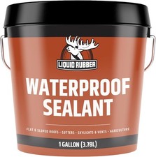 Liquid Rubber Waterproof Sealant – DIY Leak Repair 1 Gallon, Original Black 
