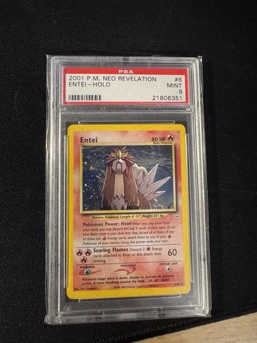 2001 POKEMON NEO REVELATION ENTEI -HOLO #6 PSA 9
