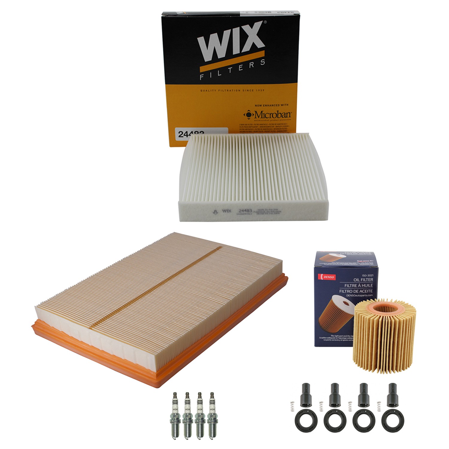 Denso Tune Up Kit NGK 4 Spark Plugs  Boots Kit for Avalon Camry ES300h RAV4 L4