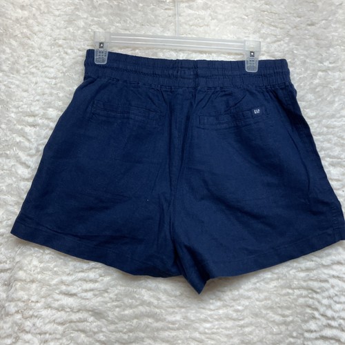 GAP Women's Lightweight & Comfortable Linen Shorts (Midnight, Navy Blue Small) - Picture 6 of 15