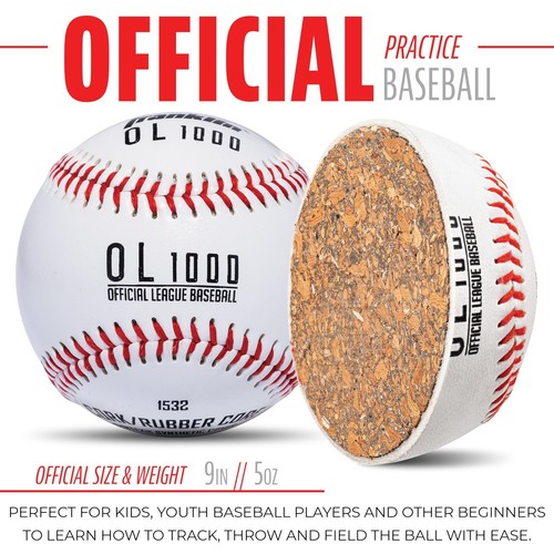 Franklin Sports Baseballs offizielle Größe - 9" Baseballs - OL1000 Baseballs -... - Bild 4 von 8