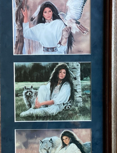 MAIJA NATIVE AMERICAN FRAMED TRILOGY CLOSE ENCOUNTER DREAM MAKERS FREE SPIRITS - Picture 19 of 21