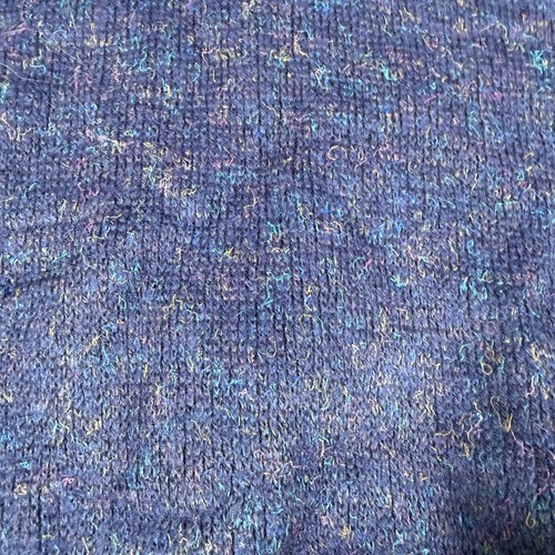 Vintage Italienisches Strick Top L Lila Grafik V-Ausschnitt Kragen Retro 80er 90er - Bild 6 von 9