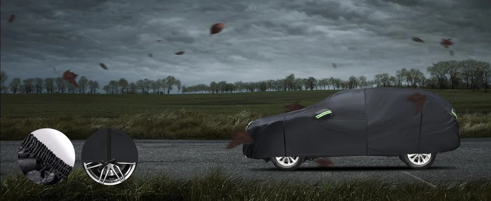 6 Layers Car Cover Custom Fit for Toyota RAV4 1996-25 Waterproof Wind Protection Foto 4 de 4