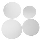 4PCS -Kuchenbretter runde Kuchenbretter weiße Kuchenbrettrunden weiße