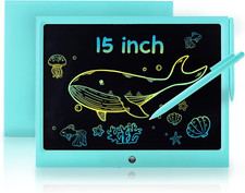 LCD Writing Tablet for Kids, 15 Inch Colorful Electronic Doodle Board, Education
